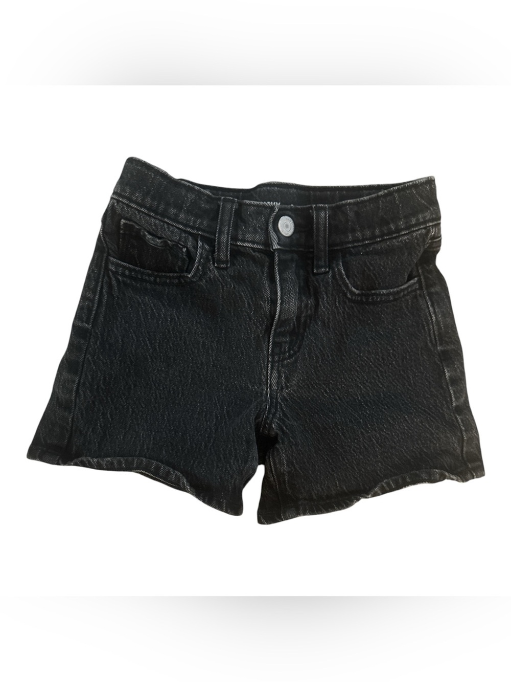 Old Navy Girls Size 8 Cotton High-Rise Black Denim Shorts Casual Every Day Jeans